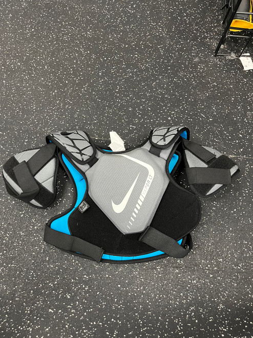 Vist Large View of Product Image Which is Used Nike VAPOR LT Lacrosse Shoulder Pads Black LG