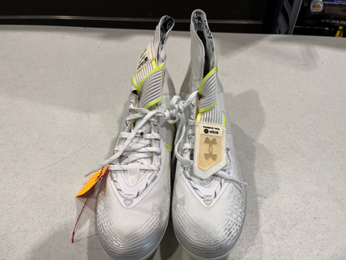 Vist Large View of Product Image Which is Used Under Armour Adult FB Cleats White Senior 9.5 11628-S000178540