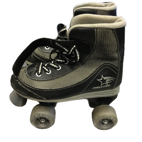 Used RollerDerby FIRESTAR Junior Roller Quad Skates Black Junior 04 11730-S000064445