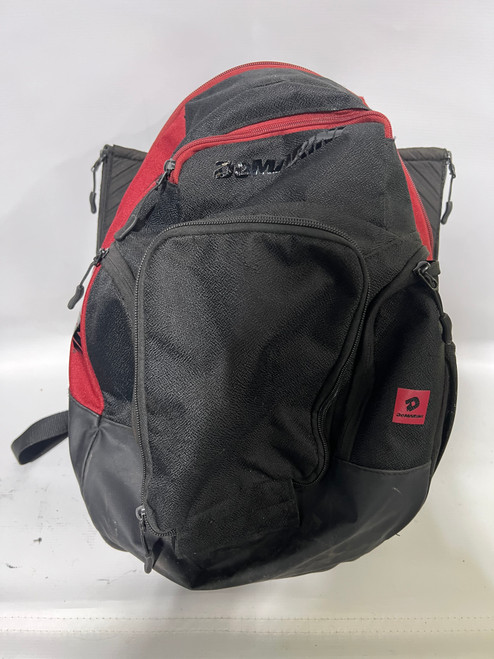 Vist Large View of Product Image Which is Used Demarini DEMARINI BASEBALL BAG BB/SB Player Carry Bag Black And Wine Red