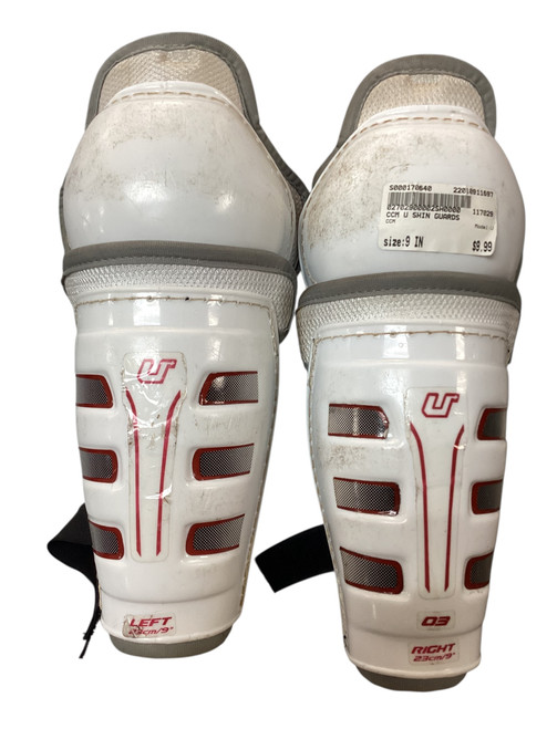 Vist Large View of Product Image Which is Used CCM U Youth Shin Guards 9"