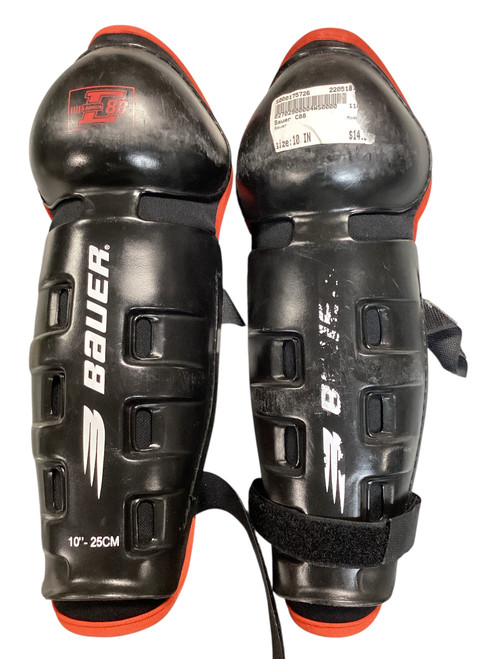 Vist Large View of Product Image Which is Used Bauer C88 Junior Shin Guards 10"