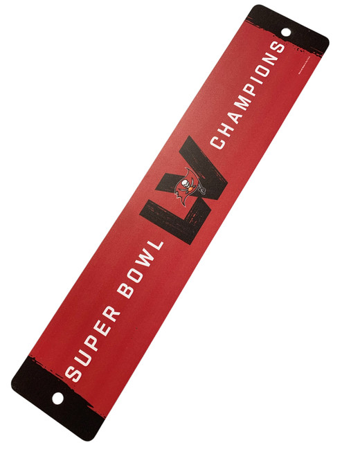 Super Bowl LV Champs Bucs Sign 11842-S000193161 Vist Large View of Product Image Which is Super Bowl LV Champs Bucs Sign