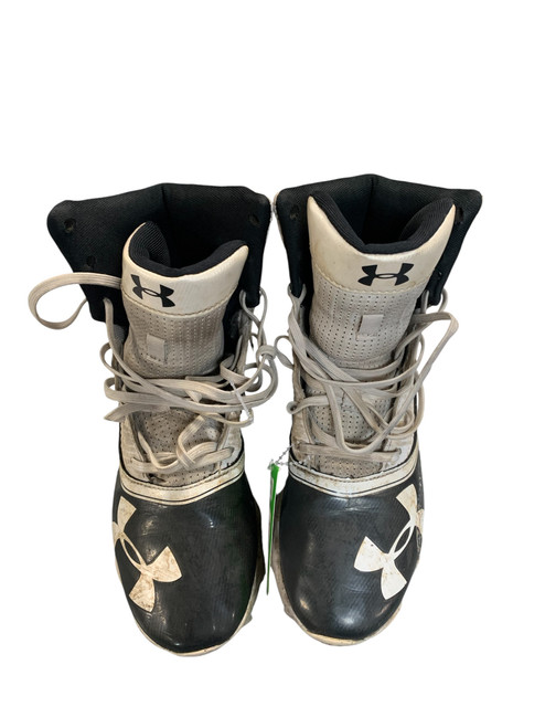 Vist Large View of Product Image Which is Used Under Armour Adult FB Cleats Black And White Senior 5