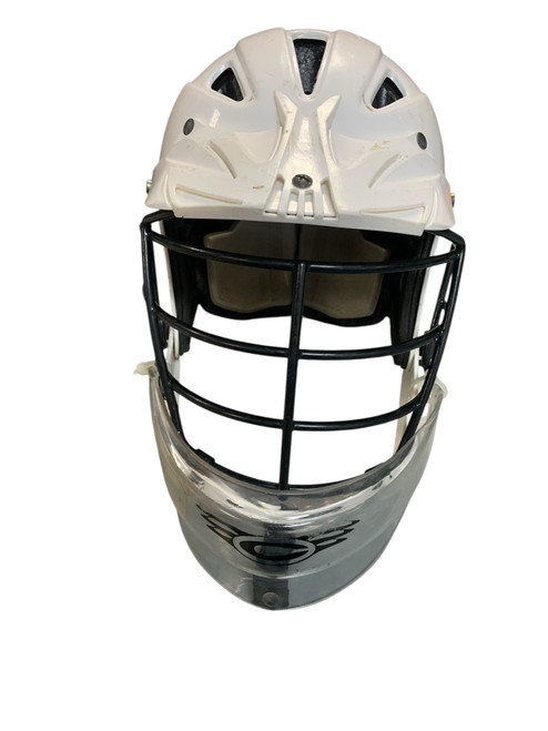 Vist Large View of Product Image Which is Used Cascade MLL HELMET Lacrosse Helmet White M/L