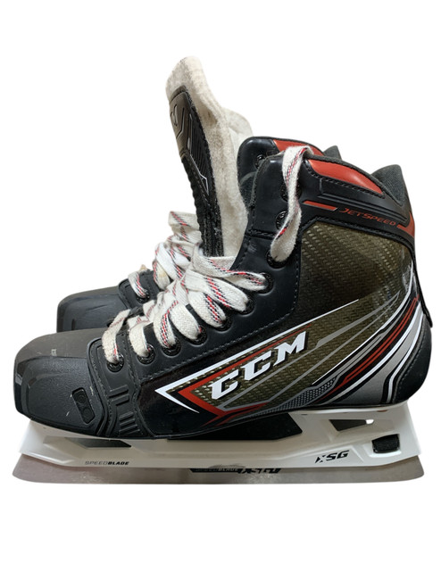Vist Large View of Product Image Which is Used CCM JET SPEED Senior Goalie Skate Senior 8