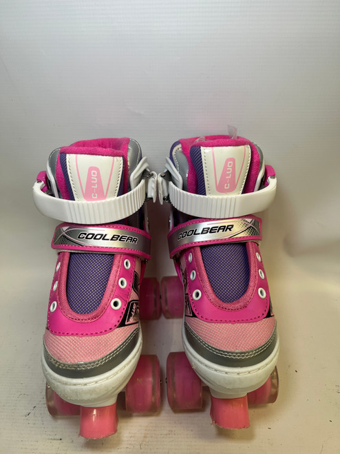 Used C-LUO COOL BEAR GIRLS SKATES Child Roller Quad Skates Pink Adjustable 11843-S000013634
