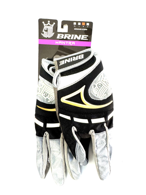 Used Brine MANTRA Lacrosse Gloves Womens Black MD 11860-C000290421