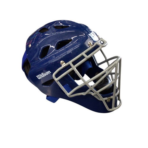 Used Wilson WTA4602 Catchers Helmet w/Mask Navy Blue S/M 11760-S000074934