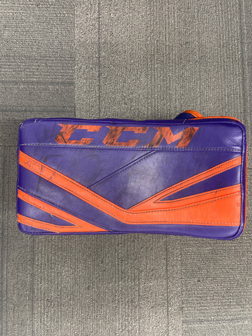 Vist Large View of Product Image Which is Used CCM PREMIER II Senior Goalie Blocker Purple