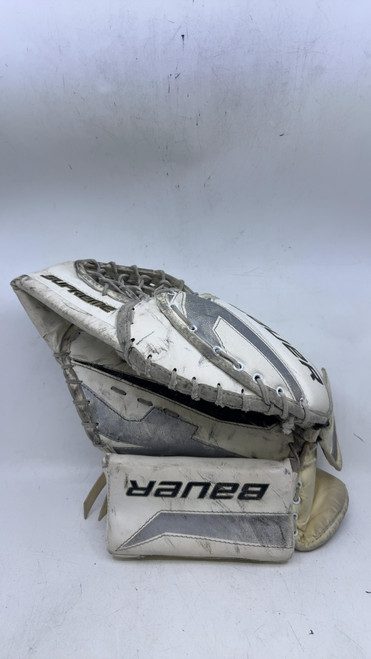 Vist Large View of Product Image Which is Used Bauer SUPREME ONE60 Junior Goalie Catcher White