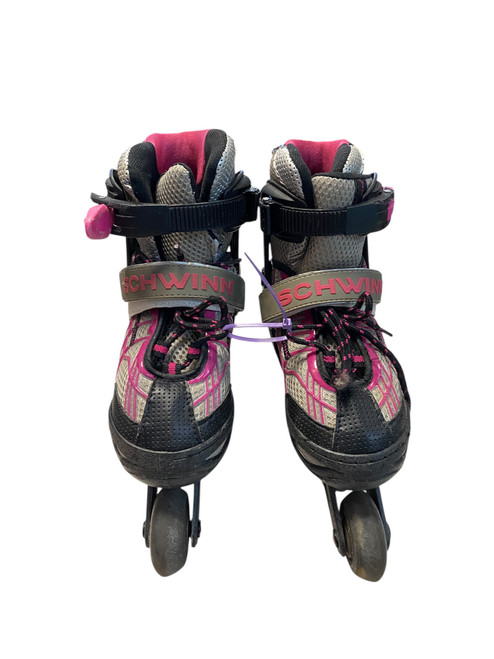 Used Schwinn ABEC 5 SZ 1-4 Junior Roller Quad Skates Pink Junior 01 11706-S000351680