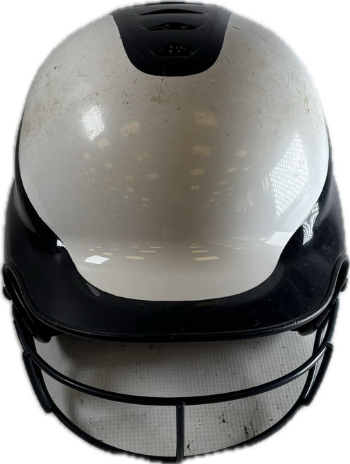 Vist Large View of Product Image Which is Used RIP-IT Batting Helmet w/Mask White M/L