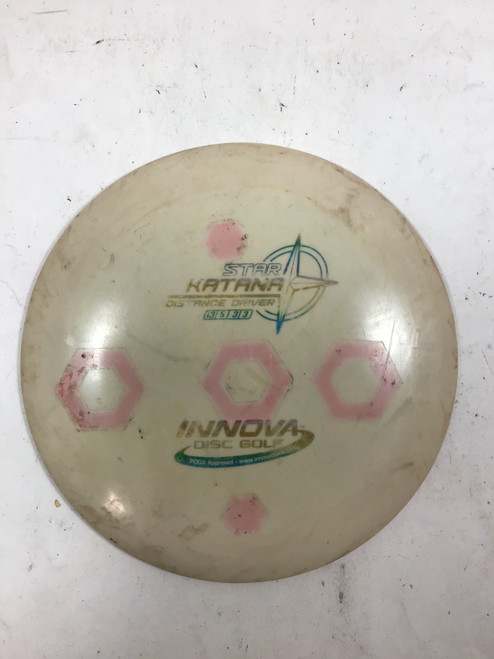 Vist Large View of Product Image Which is Used Innova STAR KATANA Disc Golf Driver Pink 176g