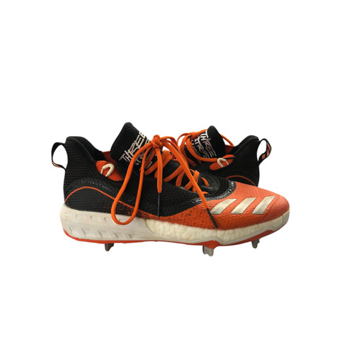 Vist Large View of Product Image Which is Used Adidas METAL CLEAT BB/SB Cleats Orange Senior 9