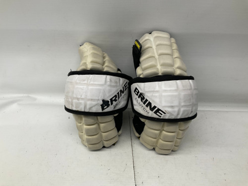 Vist Large View of Product Image Which is Used Brine CLUTCH Lacrosse Arm Pads/Guards White LG 11836-S000025678