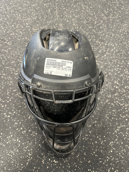 Used Easton GAMETIME ELITE Catchers Helmet w/Mask Black One Size 11726-S000280398