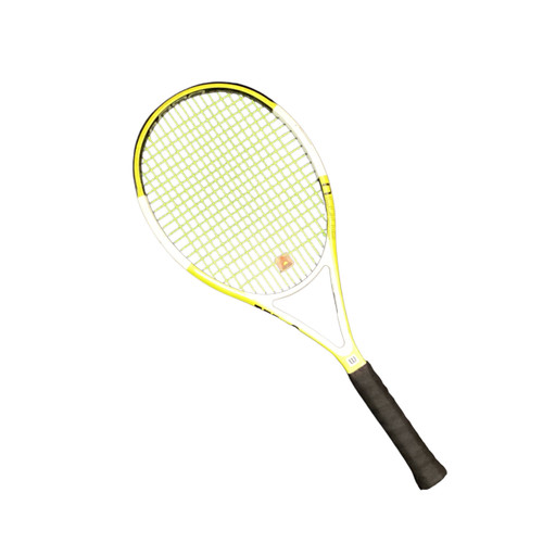 Used Wilson WILSON N-CODE N-PRO Adult Tennis Racquet Yellow 4 1/2" 11772-S000276389 Vist Large View of Product Image Which is Used Wilson WILSON N-CODE N-PRO Adult Tennis Racquet Yellow 4 1/2"