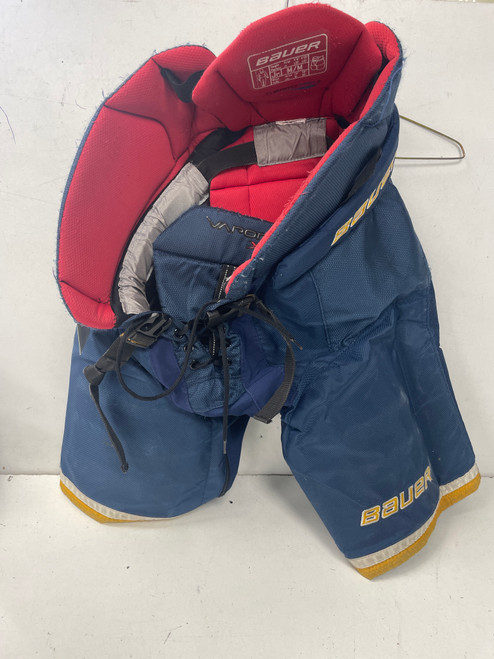 Vist Large View of Product Image Which is Used Bauer VAPOR X7.0 Junior Pant Navy Blue And Yellow MD