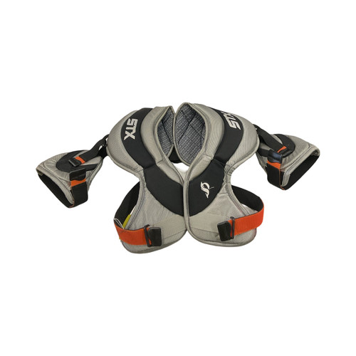 Vist Large View of Product Image Which is Used, STX, Thermoflex, Lacrosse, Shoulder Pads, Grey, MD