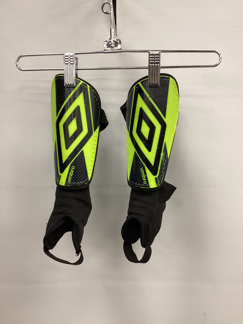 Vist Large View of Product Image Which is Used Umbro Soccer Shin Guards Junior Yellow SM