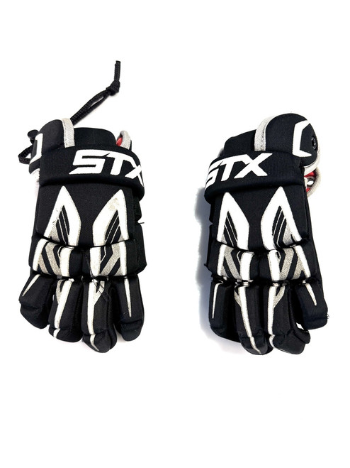 Used STX STINGER Lacrosse Gloves Junior Black 9" 11860-S000290556