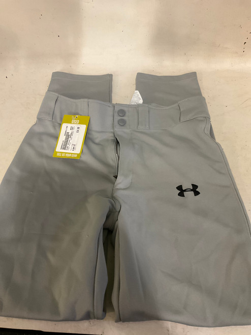 Vist Large View of Product Image Which is Used Under Armour BASEBALL PANTS BB/SB Pant Boys Grey LG