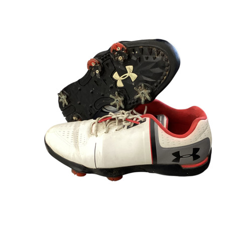 Vist Large View of Product Image Which is Used Under Armour Jr Golf Shoes White Junior 05.5