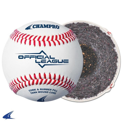 Vist Large View of Product Image Which is New CHAMPRO OFFICIAL LEAGUE-CUSHION CORK CORE-FULL GRAIN LEATHER COVER CBB200