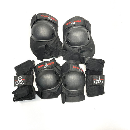 Used Triple Eight SAVER Inline Protective Set Black Youth 11805-S000059367