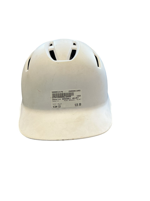 Vist Large View of Product Image Which is Used Demarini BASEBALL HELMET Batting Helmet No Mask White LG
