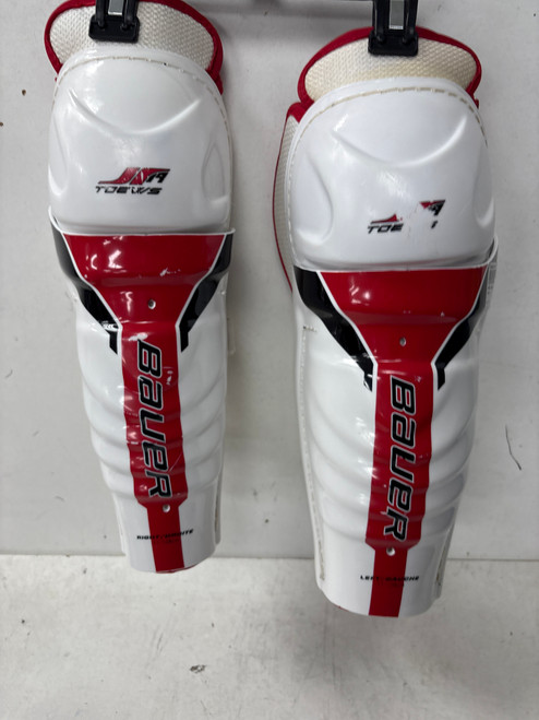 Used Bauer JT19 Junior Shin Guards White 11" 11891-S000301416