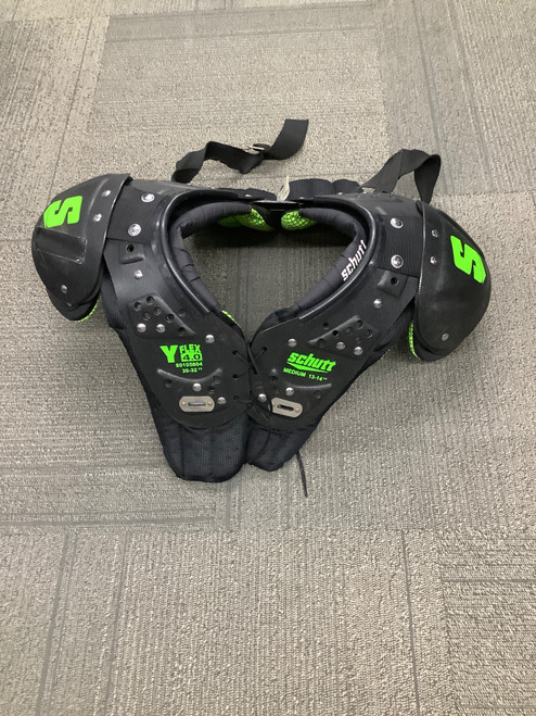 Vist Large View of Product Image Which is Used Schutt Y FLEX FB Shoulder Pads Black MD