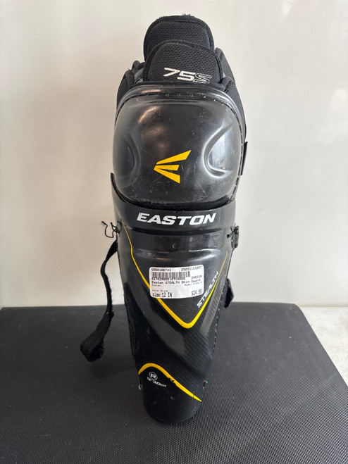 Used Easton STEALTH Junior Shin Guards Black 12" 11857-S000108731