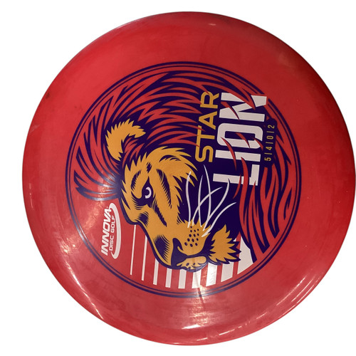 Vist Large View of Product Image Which is Used Innova STAR LION Disc Golf Mid Range Red