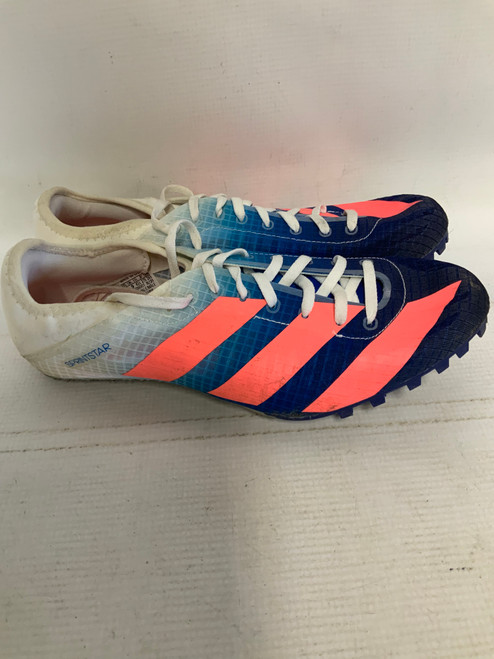 Vist Large View of Product Image Which is Used Adidas SPRINTSTAR Track & Field Cleats Adult Navy Blue Senior 9.5