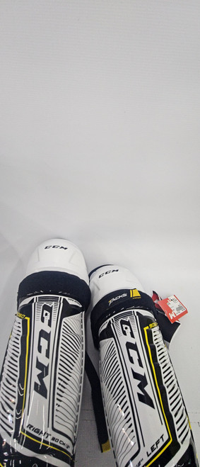 Used CCM 9060 Junior Shin Guards White 12" 11871-S000013662