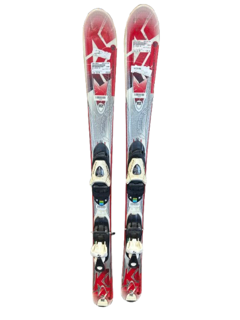 Vist Large View of Product Image Which is Used K2 STRIKE JR Boys DH Ski/Binding Red And White 112 cm 11853-S000120924