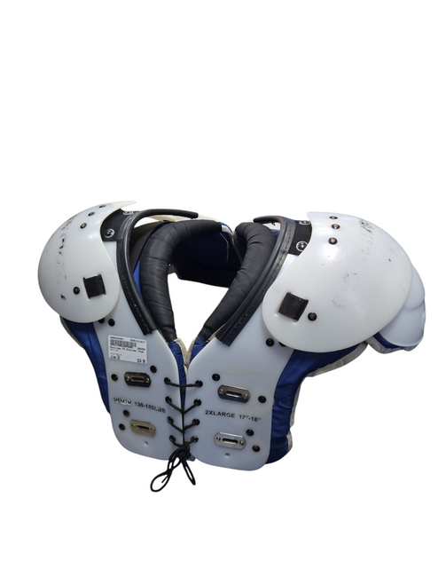 Vist Large View of Product Image Which is Used Rawlings FB Shoulder Pads White 2X 11617-S000324303