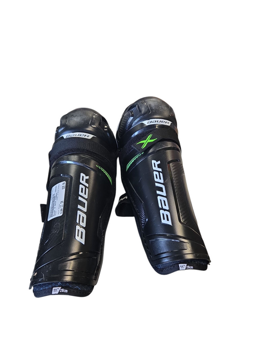 Vist Large View of Product Image Which is Used Bauer X SHIN GUARDS Junior Shin Guards Black 11" 11617-S000324313