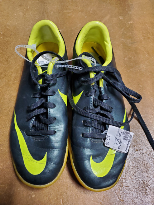 Vist Large View of Product Image Which is Used Nike MERCURIAL TURF SZ 2 Soccer Turf Shoes Yellow Junior 02
