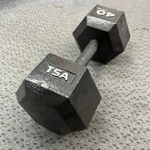 Used TSA Hex Dumbbell Black 40 lb 11855-S000184363