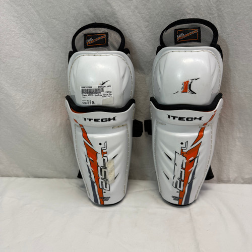 Vist Large View of Product Image Which is Used Itech 255TL Junior Shin Guards White 9 1/2"