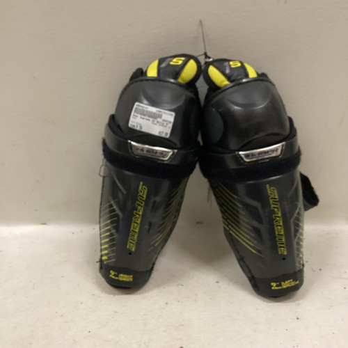 Used Bauer SUPREME 1S Youth Shin Guards Black 9" 11725-S000485187