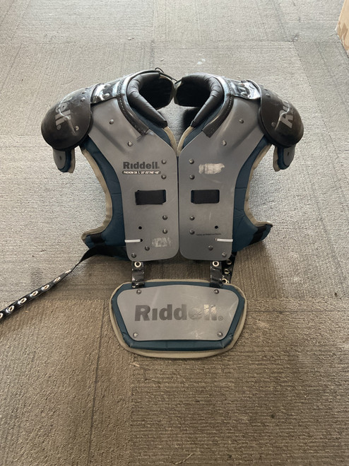 Vist Large View of Product Image Which is Used Riddell PHENOM SK FB Shoulder Pads Navy Blue LG 11614-S000213206