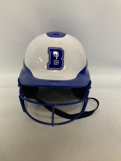Vist Large View of Product Image Which is Used RIP-IT BLUE WHITE Batting Helmet w/Mask Royal Blue MD