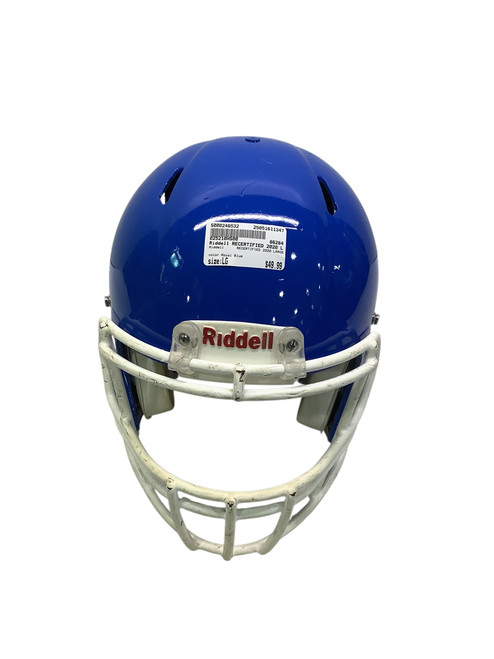 Used Riddell RECERTIFIED 2020 LARGE FB Helmet Royal Blue LG 11347-S000246532
