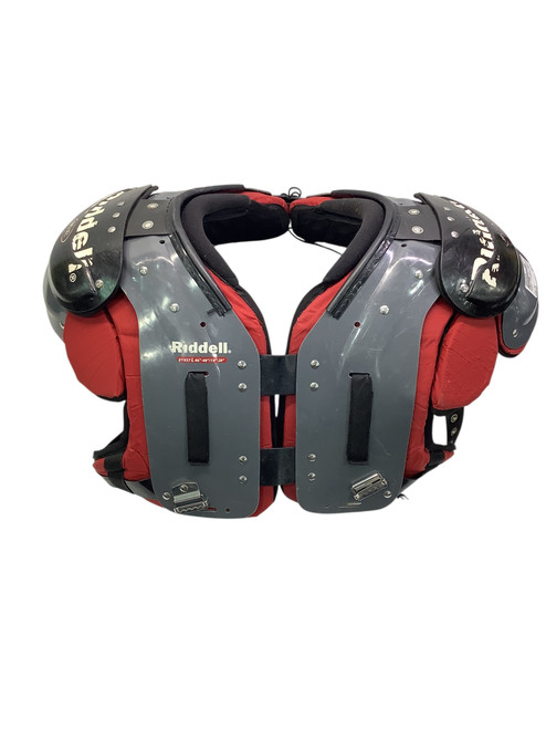 Vist Large View of Product Image Which is Used Riddell EVX ADULT PADS FB Shoulder Pads Red LG