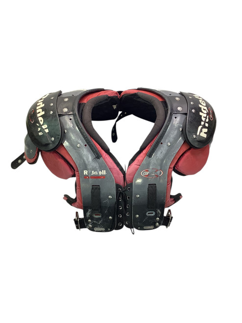 Vist Large View of Product Image Which is Used Riddell EVX ADULT PADS FB Shoulder Pads Red LG