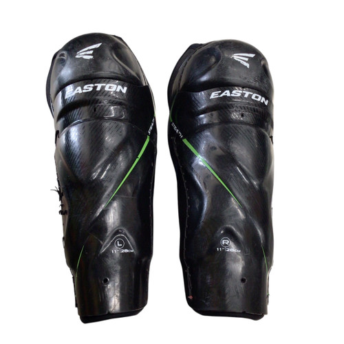 Used Easton STEALTH Junior Shin Guards Black 11" 11760-S000075356